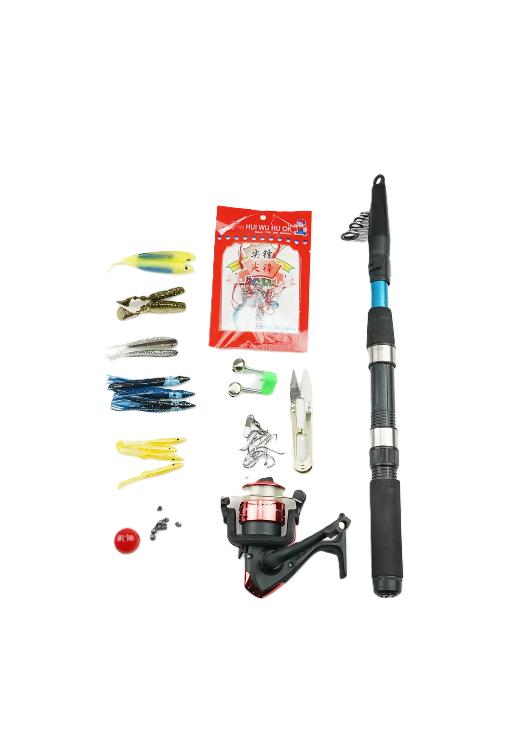 SET O KIT DE CAÑA DE PESCAR TELESCÓPICA CON ACCESORIOS Y BOLSO - 3