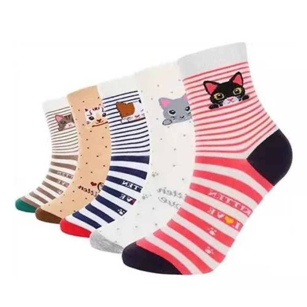 PACK DE 12 CALCETINES LARGOS PARA DAMA, DISEÑO DE RAYAS CON BAMBÚ, MULTICOLOR - 6