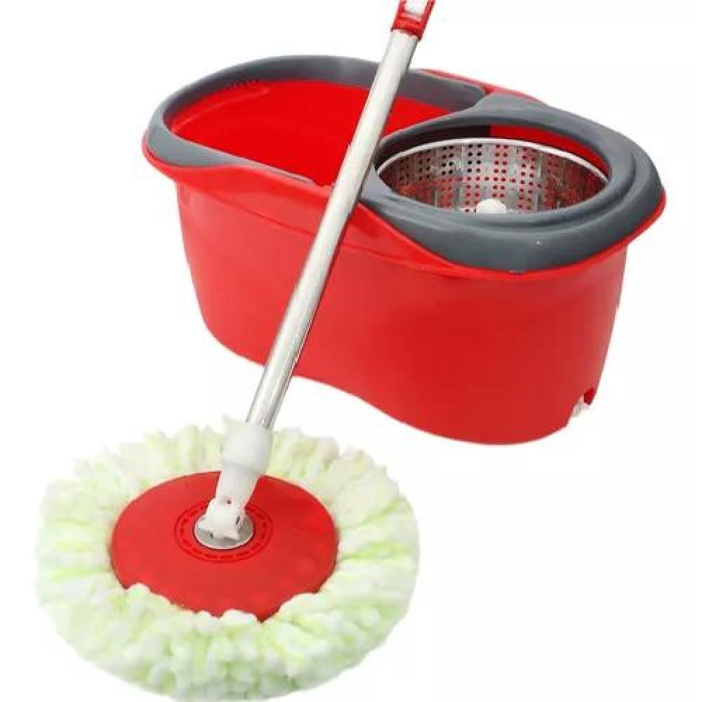 MOPA GIRATORIO TRAPEADOR SPIN 360° CON BALDE CENTRIFUGA ROJO - 1