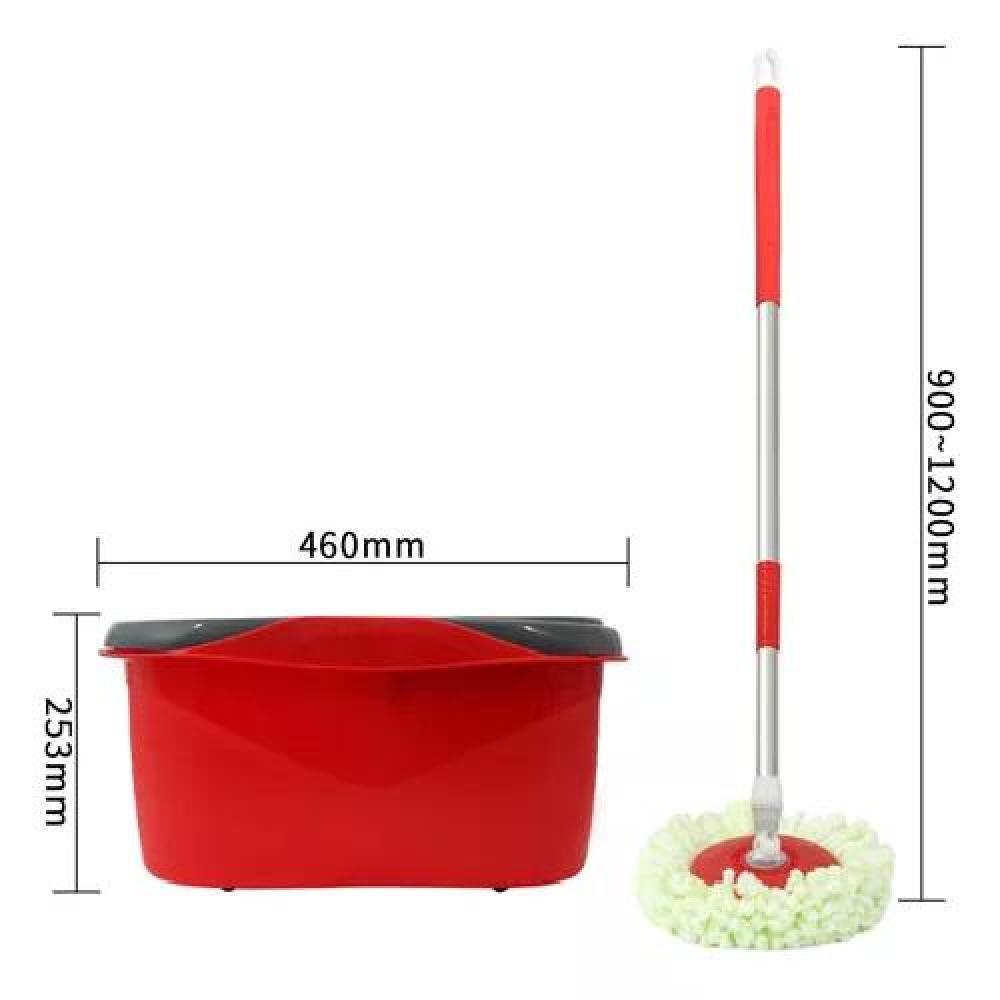 MOPA GIRATORIO TRAPEADOR SPIN 360° CON BALDE CENTRIFUGA ROJO - 2