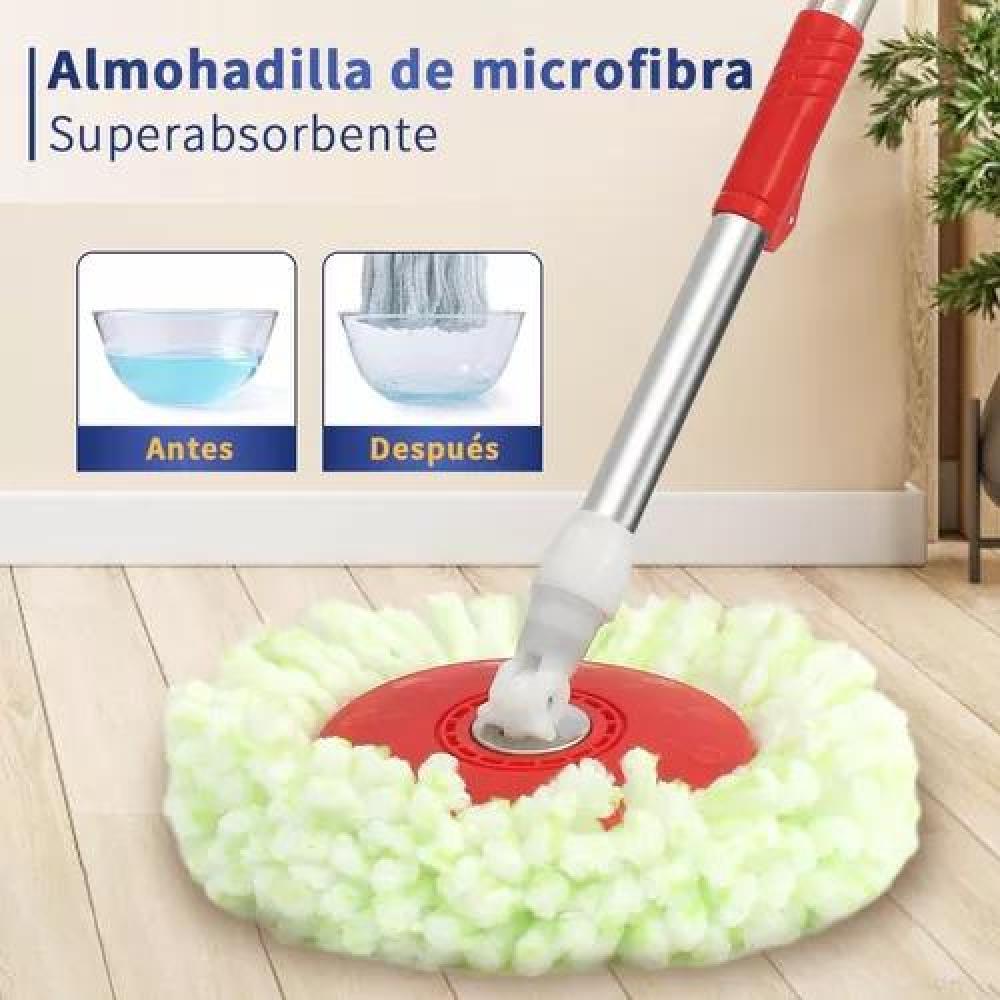 MOPA GIRATORIO TRAPEADOR SPIN 360° CON BALDE CENTRIFUGA ROJO - 6