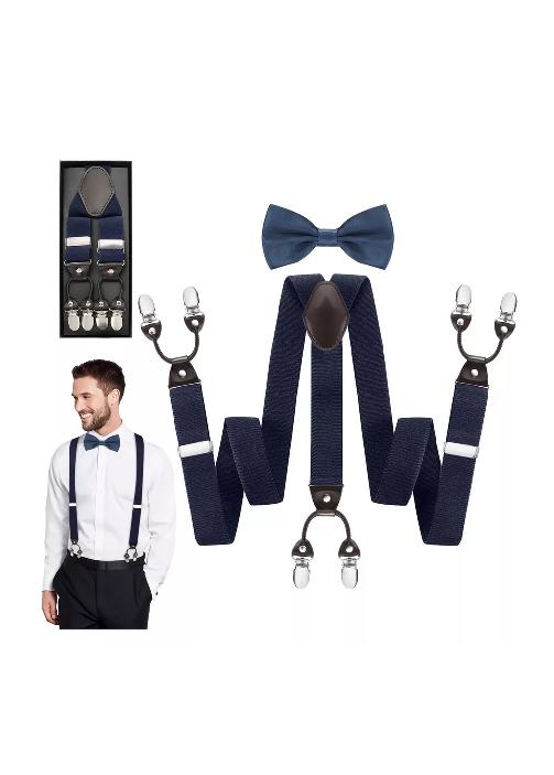 SUSPENSOR HUMITA EN CAJA TIRANTES HOMBRE AJUSTABLE ELÁSTICO, AZUL MARINO - 3