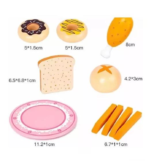 JUGUETE DIDÁCTICO HORNO MICROONDAS DE MADERA ROSADO - 7