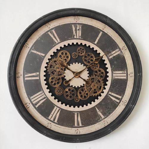 RELOJ DE PARED 78X19.7X80 CM, ELEMENTAL, EN COLOR CAFE - 1