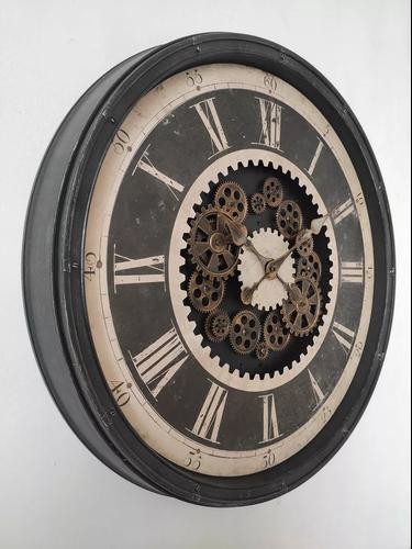 RELOJ DE PARED 78X19.7X80 CM, ELEMENTAL, EN COLOR CAFE - 2