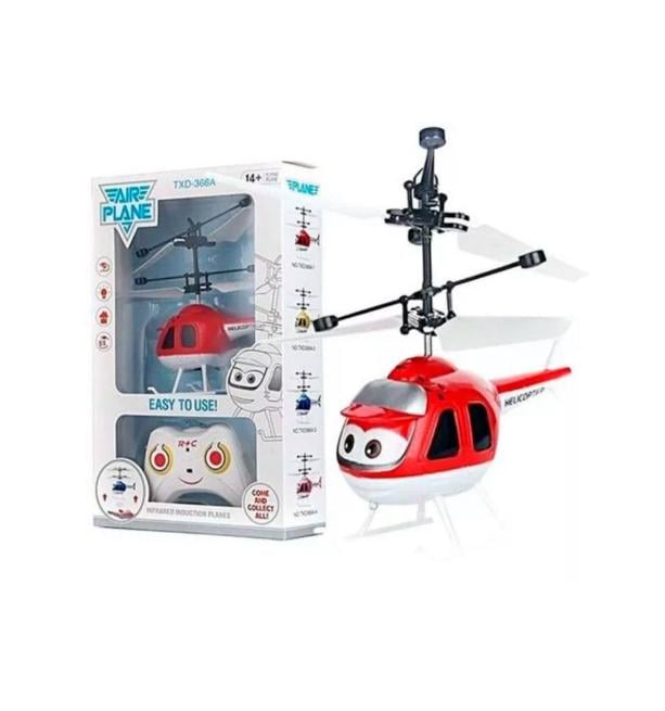 HELICÓPTERO VOLADOR PEQUEÑO A CONTROL REMOTO ROJO - 2