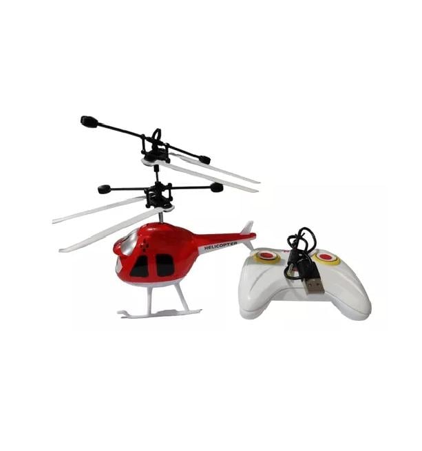 HELICÓPTERO VOLADOR PEQUEÑO A CONTROL REMOTO ROJO - 3
