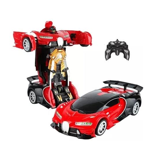 JUGUETE TRANSFORMER AUTO-ROBOT CONTROL REMOTO 2.4G ROJO - 2