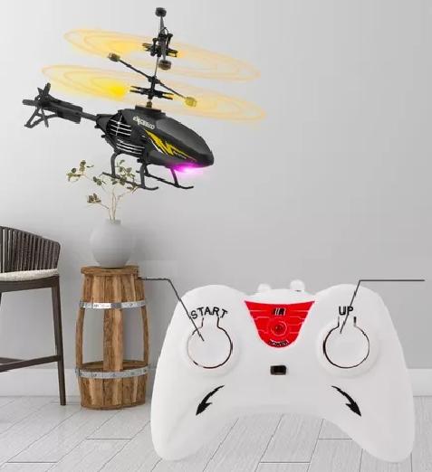 HELICÓPTERO VOLADOR MINI DRON CONTROL REMOTO AMARILLO - 4