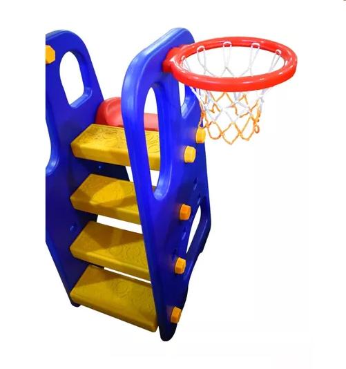 CENTRO DE JUEGOS 3 EN 1: RESBALÍN, COLUMPIO Y ARO MULTICOLOR - 3