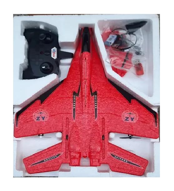 AVIÓN DE COMBATE A CONTROL REMOTO DE JUGUETE SU-35 AMC ROJO - 3