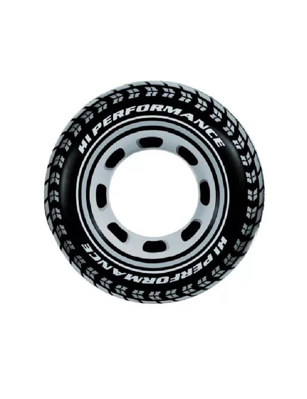 FLOTADOR INFLABLE ANILLO INTEX GIANT TIRE TUBE 91 CM NEGRO - 1