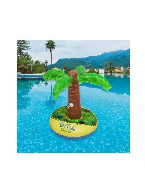 FLOTADOR INFLABLE PALMERA POSA VASO MULTICOLOR - 3