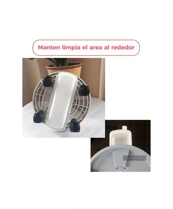 PORTA MACETA BASE MÓVIL CON RUEDAS Y BANDEJA DRENAJE 30CM X 3 - 6