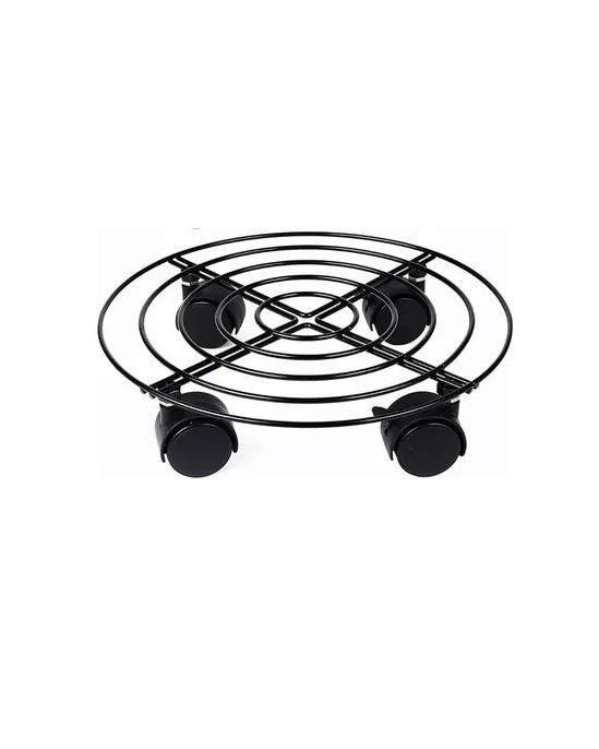 2 SOPORTES BASE PARA MACETA DE METAL CON RUEDAS - 1