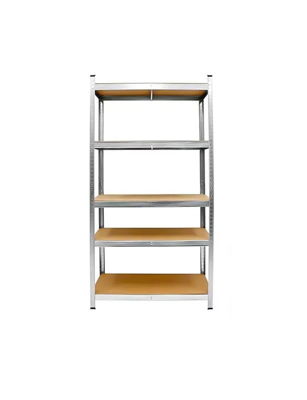 PACK 2 ESTANTES METÁLICOS OFICINA 180X90X40CM ORGANIZADOR ASPOR PLATEADO 5 NIVELES - 1
