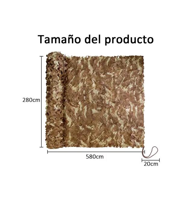 MALLA CAMUFLAJE CAZA, RED CAMUFLAJE PAINTBALL TÁCTICA 3X6 MTS MULTICOLOR - 2