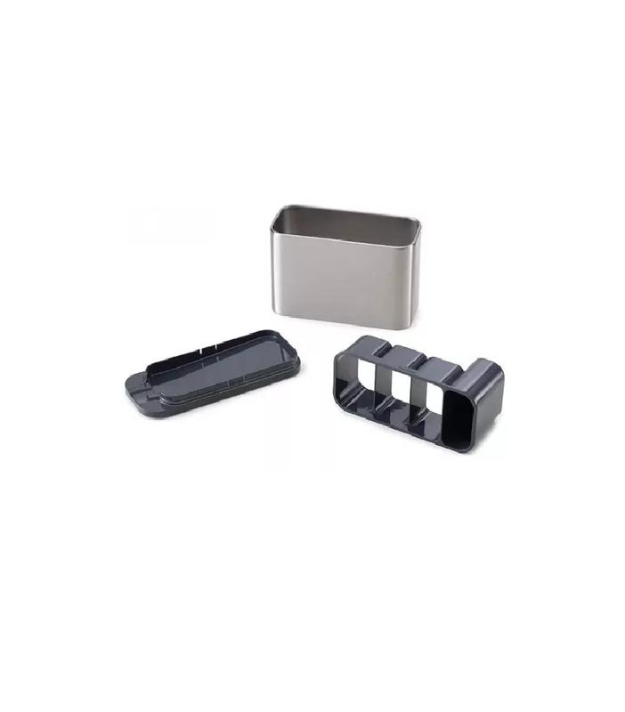 ESCURRIDOR DE CUBIERTOS ORGANIZADOR DE UTENSILIOS ACERO + PP PLATEADO - 5