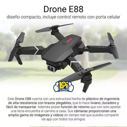 DRONE CON CÁMARA DUAL HD WIFI 3 BATERÍAS Y PROTECTORES COLOR NEGRO - 7