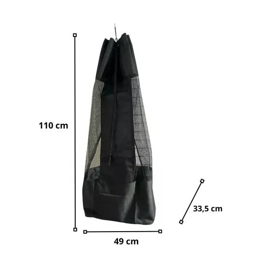 BOLSO MALLA PARA TRASLADO DE BALONES NEGRO - 4