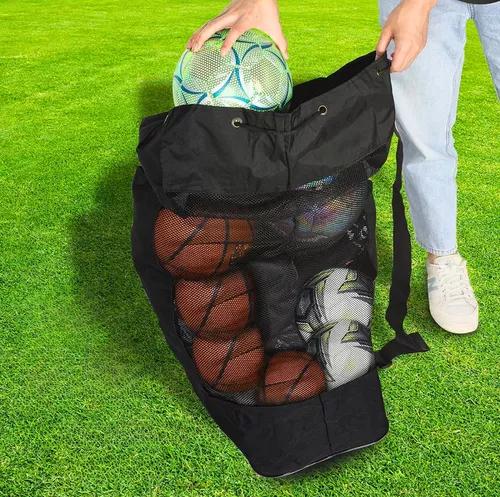 BOLSO MALLA PARA TRASLADO DE BALONES NEGRO - 5