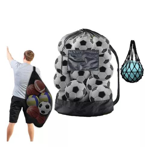 BALONERA SACO BOLSO MALLA PARA TRASLADO DE BALONES, PORTA 100X75 CM - 3