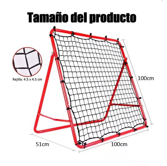 RED DE REBOTE PORTÁTIL PARA ENTRENAMIENTO DE PORTERÍAS 1X1 M ROJO - 3