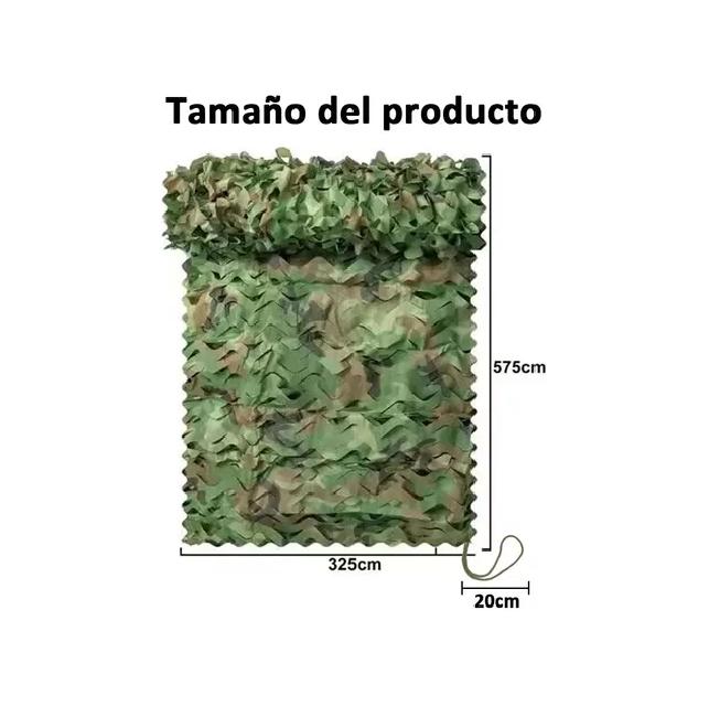 MALLA CAMUFLAJE MILITAR PAINTBALL AIRSOFT 3X6 VERDE - 2
