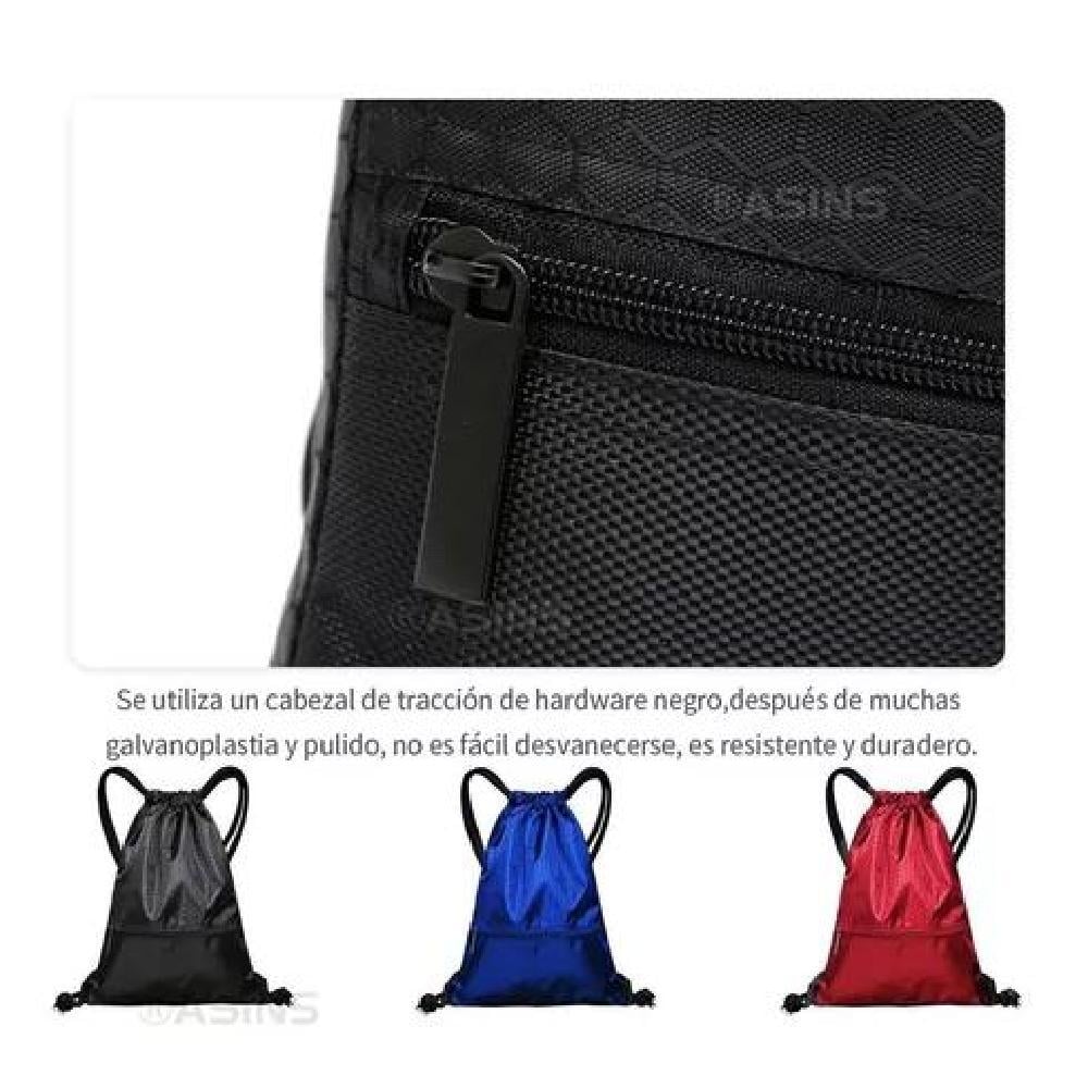 BOLSO TIPO MORRAL DEPORTIVO A PRUEBA DE AGUA CON CIERRE ROJO - 8