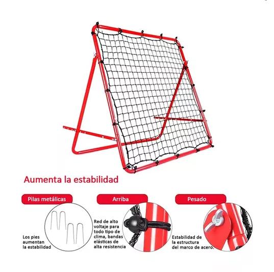 RED DE REBOTE PORTÁTIL PARA ENTRENAMIENTO DE PORTERÍAS 100 CM ROJO - 5