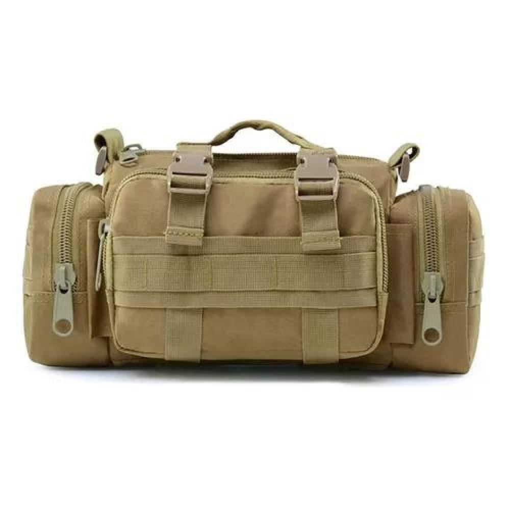 BANANO TÁCTICO MILITAR OUTDOOR SISTEMA MOLLE COLOR CAFÉ - 1