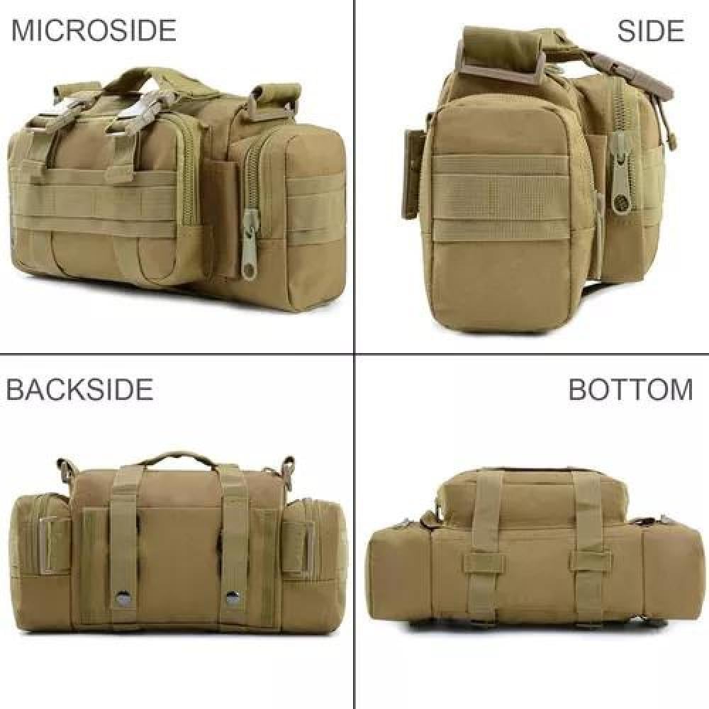 BANANO TÁCTICO MILITAR OUTDOOR SISTEMA MOLLE COLOR CAFÉ - 4