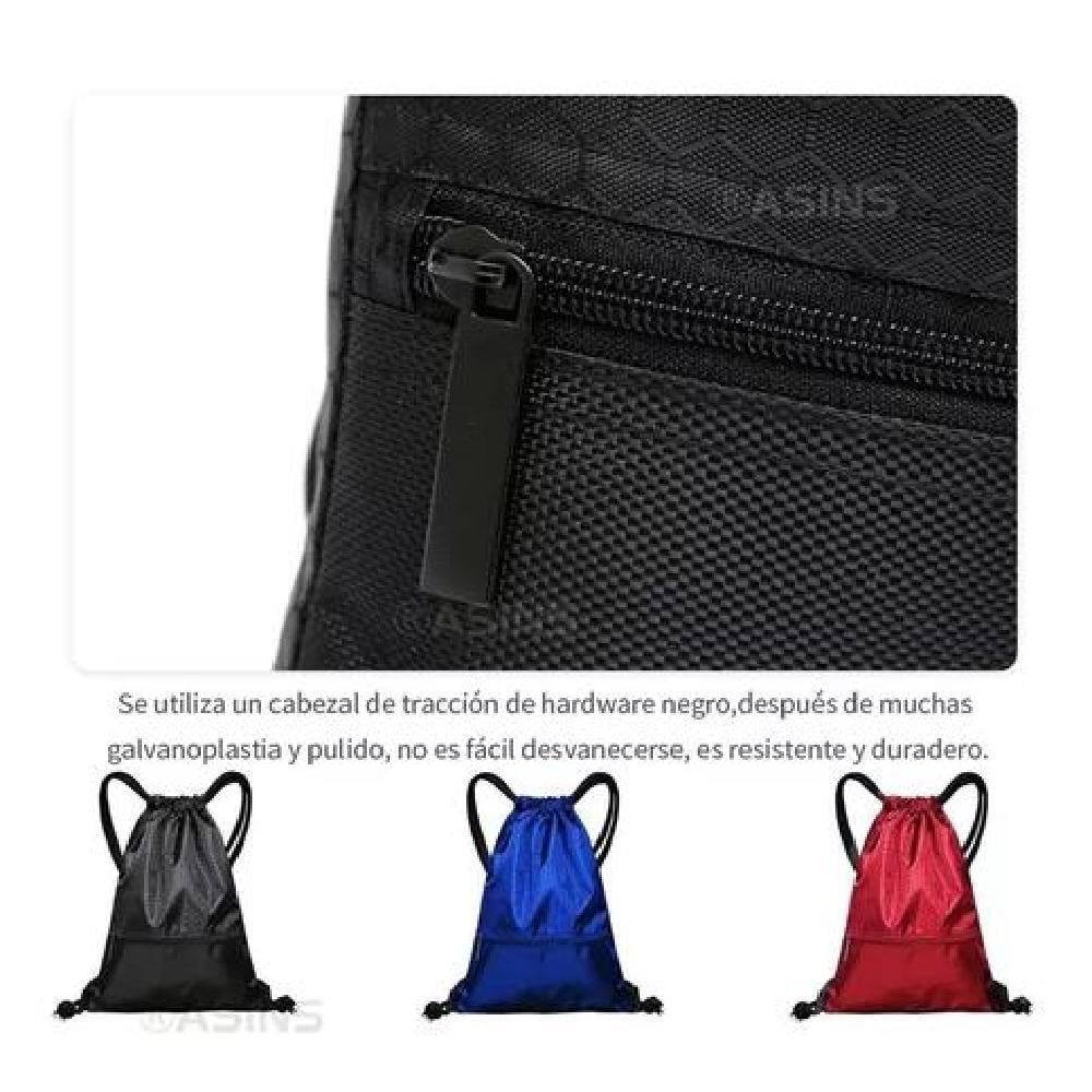 BOLSO TIPO MORRAL DEPORTIVO A PRUEBA DE AGUA CON CIERRE NEGRO - 8