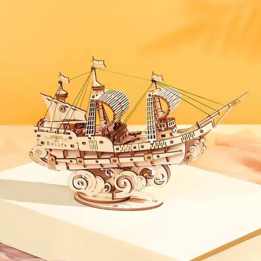 BARCO MERCANTE, PUZZLE 3D, COLOR CREMA - 6