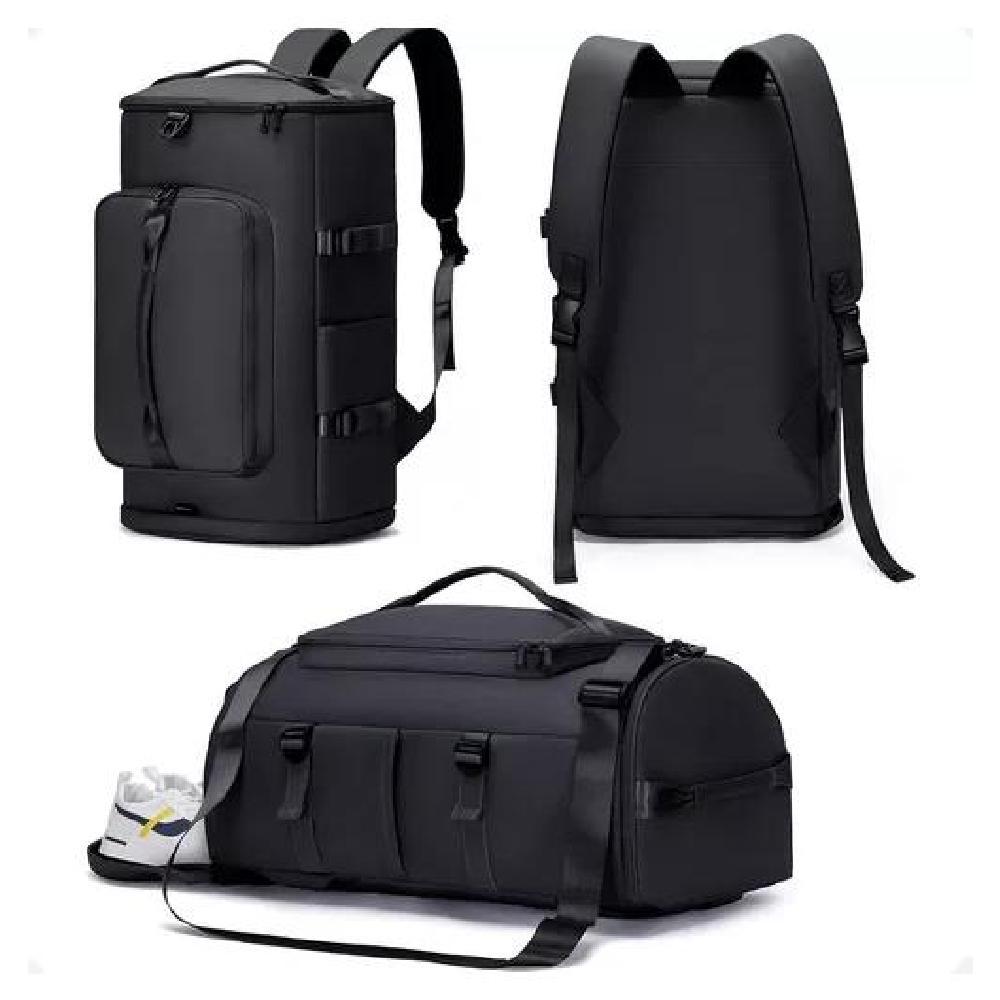 BOLSA DE GRAN CAPACIDAD PARA VIAJES Y DEPORTES, COLOR NEGRO - 1