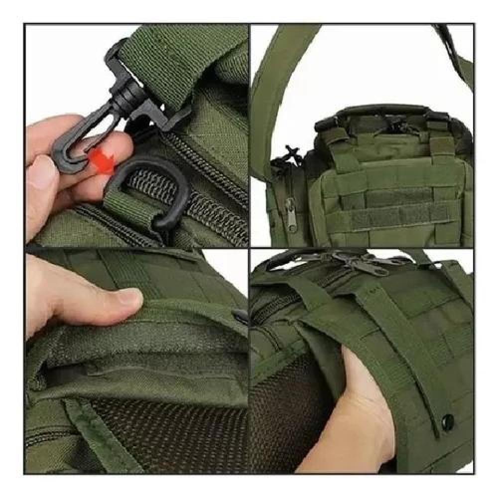 BOLSO BANANO GIGANTE TIPO BOTIQUÍN TÁCTICO MILITAR VERDE - 3