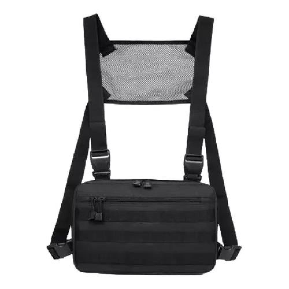 BANANO TÁCTICO TIPO PECHERA MILITAR COLOR NEGRO - 1