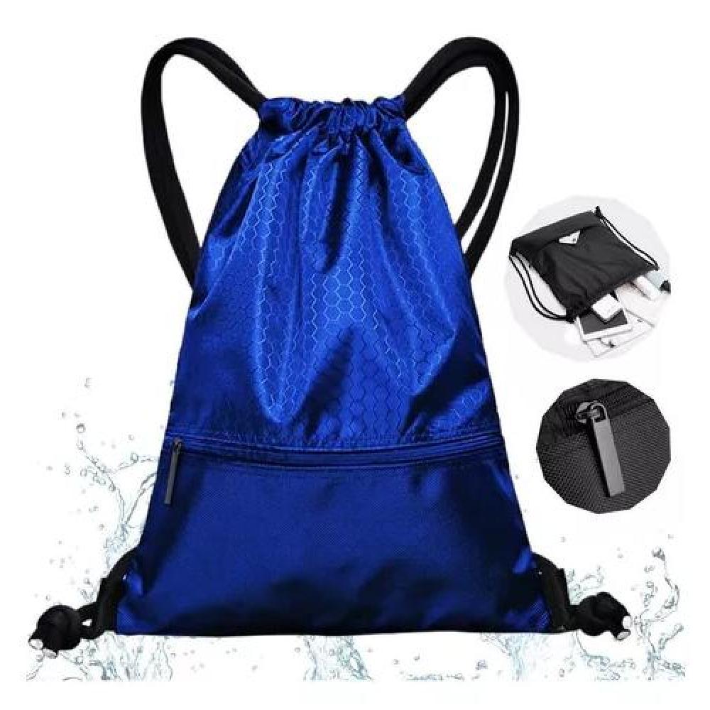 BOLSO TIPO MORRAL DEPORTIVO A PRUEBA DE AGUA CON CIERRE AZUL - 2