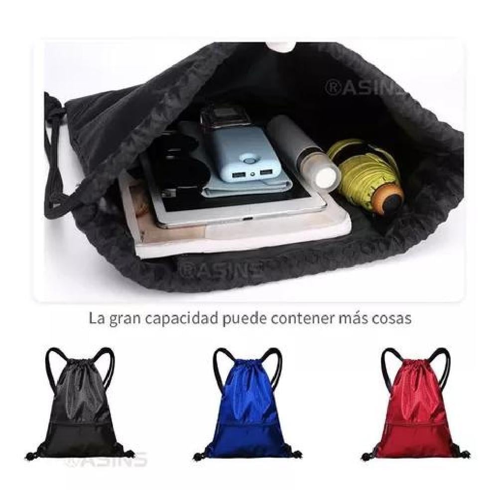BOLSO TIPO MORRAL DEPORTIVO A PRUEBA DE AGUA CON CIERRE AZUL - 5