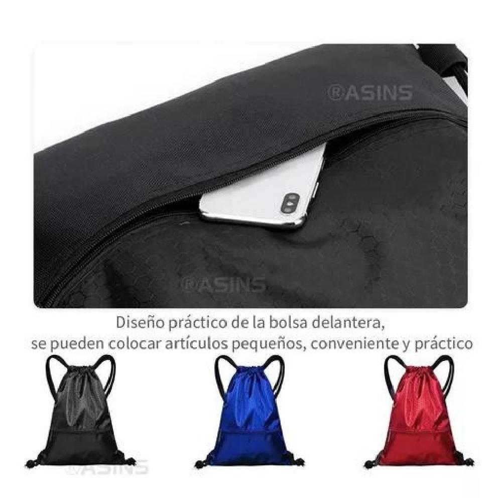 BOLSO TIPO MORRAL DEPORTIVO A PRUEBA DE AGUA CON CIERRE AZUL - 7