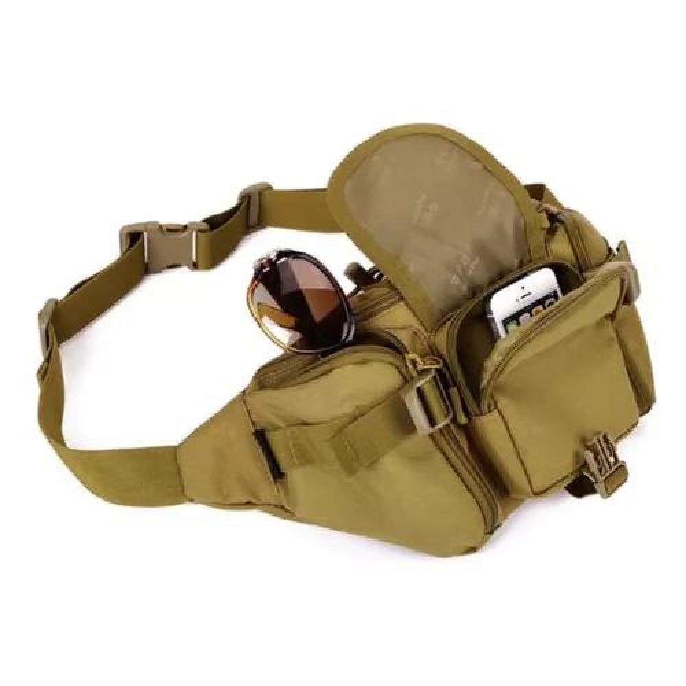 BANANO DE SENDERISMO TREKKING OUTDOOR TÁCTICO MILITAR CAFÉ - 3