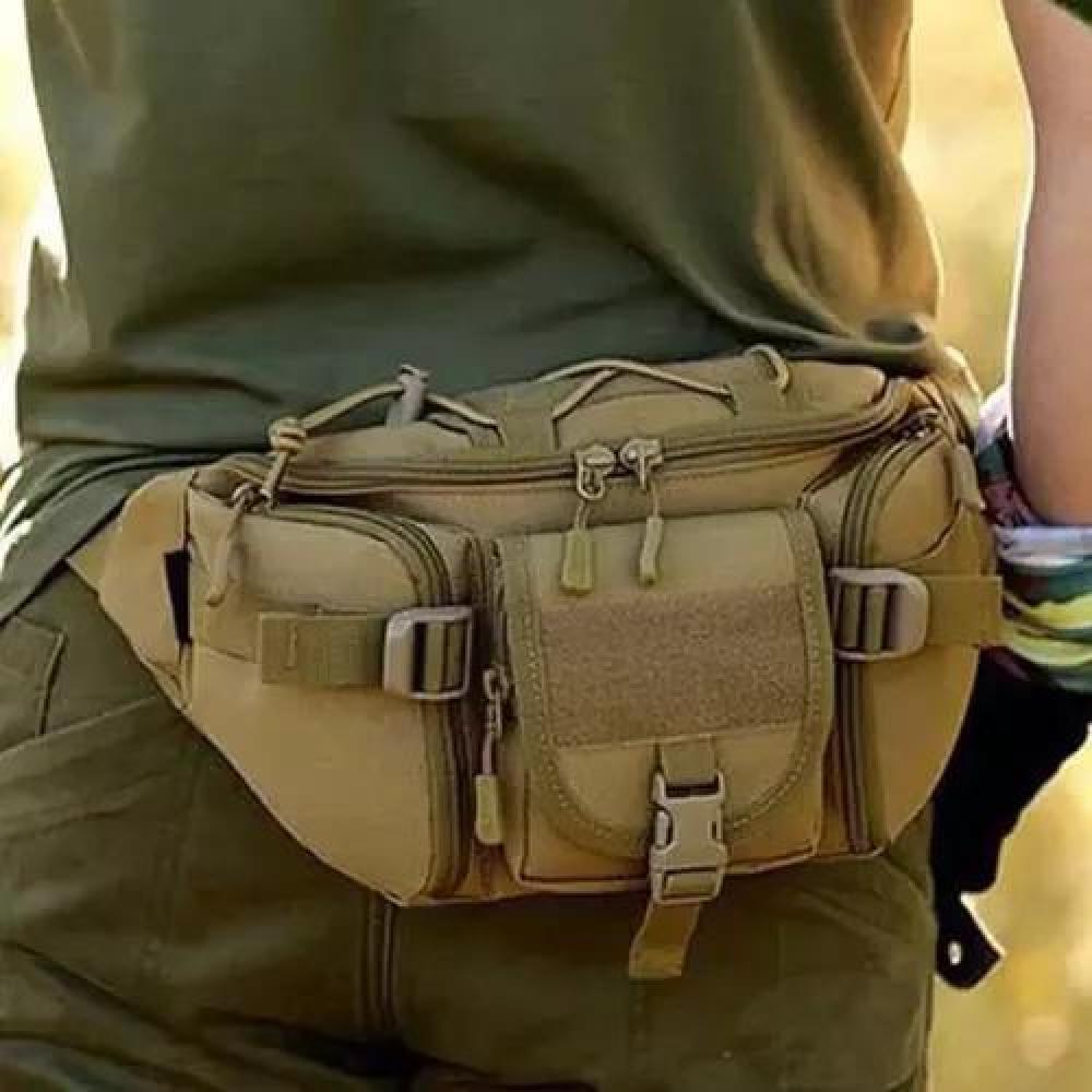 BANANO DE SENDERISMO TREKKING OUTDOOR TÁCTICO MILITAR CAFÉ - 4