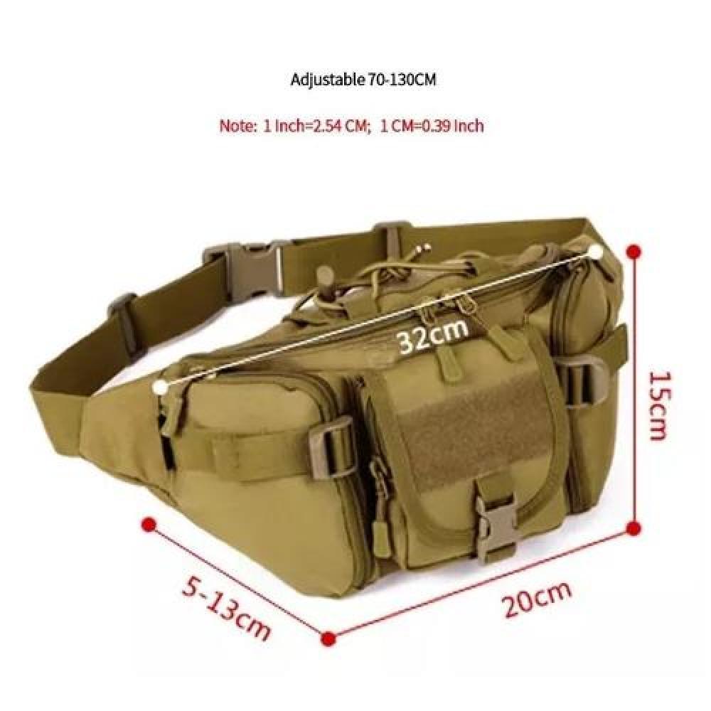 BANANO DE SENDERISMO TREKKING OUTDOOR TÁCTICO MILITAR CAFÉ - 6