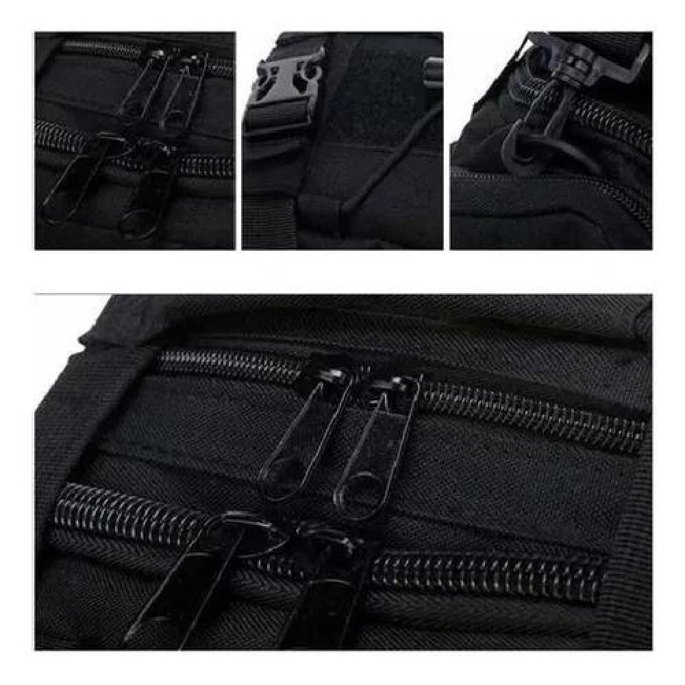 BOLSO BANANO GIGANTE TIPO BOTIQUÍN TÁCTICO MILITAR NEGRO - 3