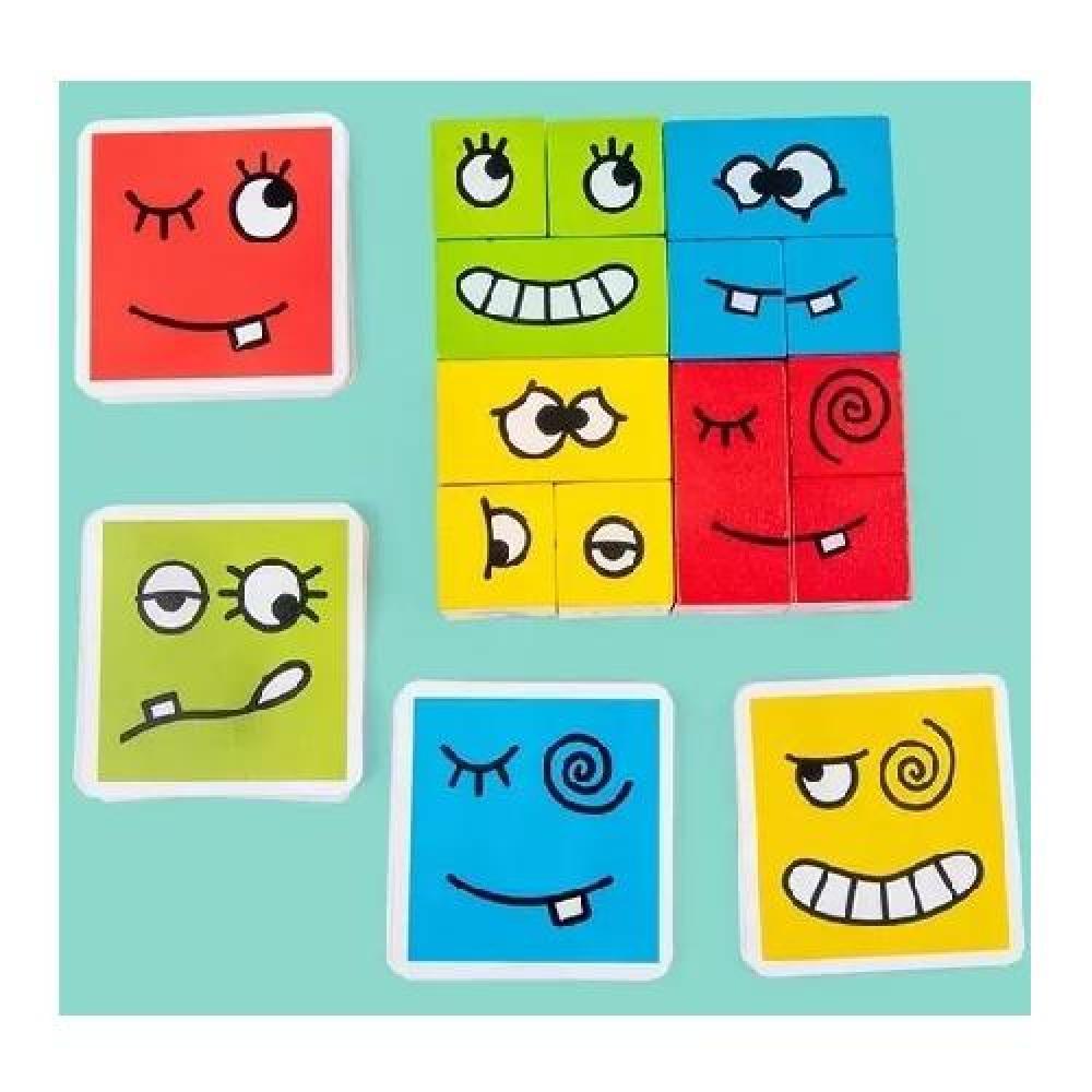 JUEGO DE PUZZLE CUBOS DIDÁCTICO, EXPRESIONES Y EMOCIONES - 5