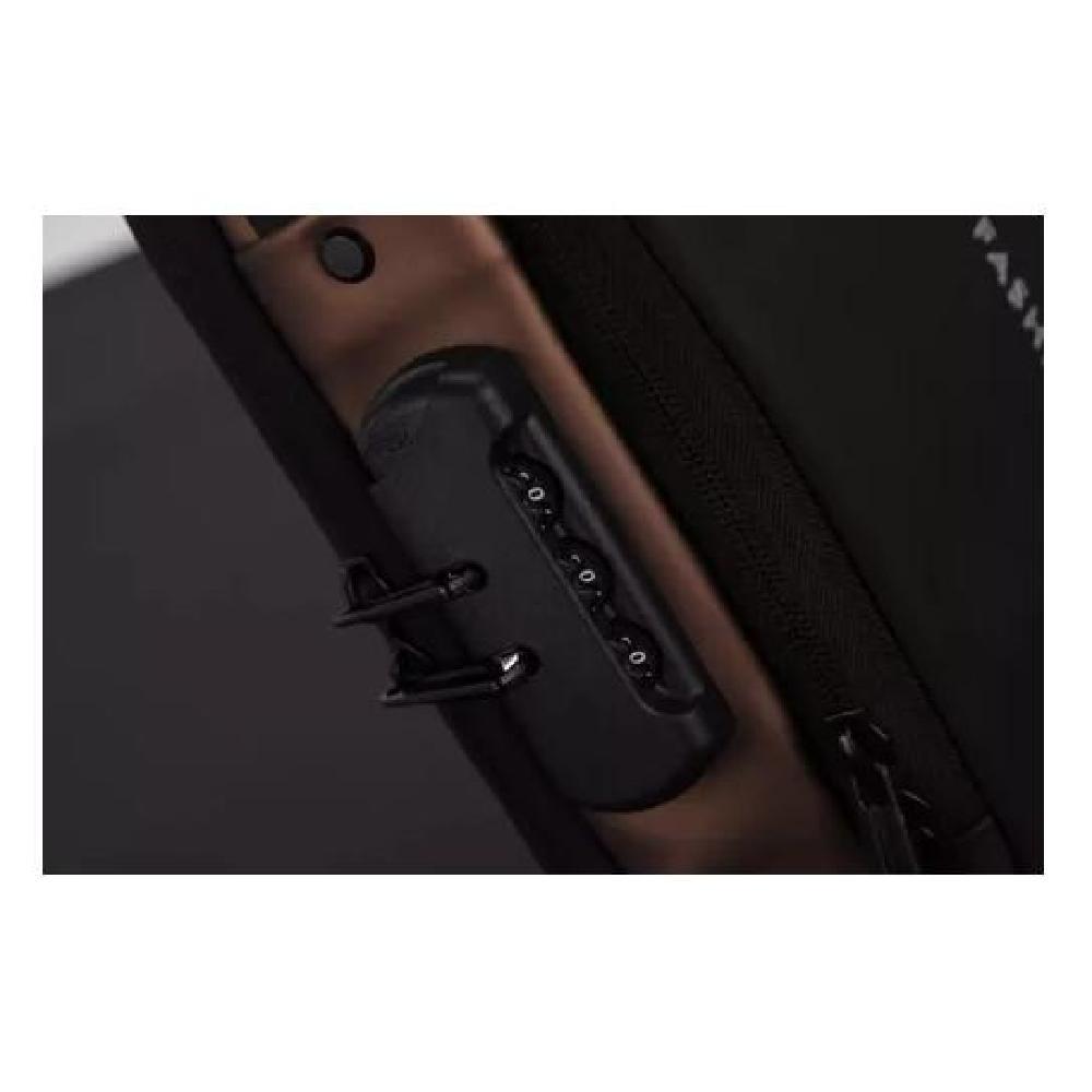BOLSA DE PECHO ANTIRROBO PARA HOMBRE CON CARGA USB COLOR NEGRO - 4