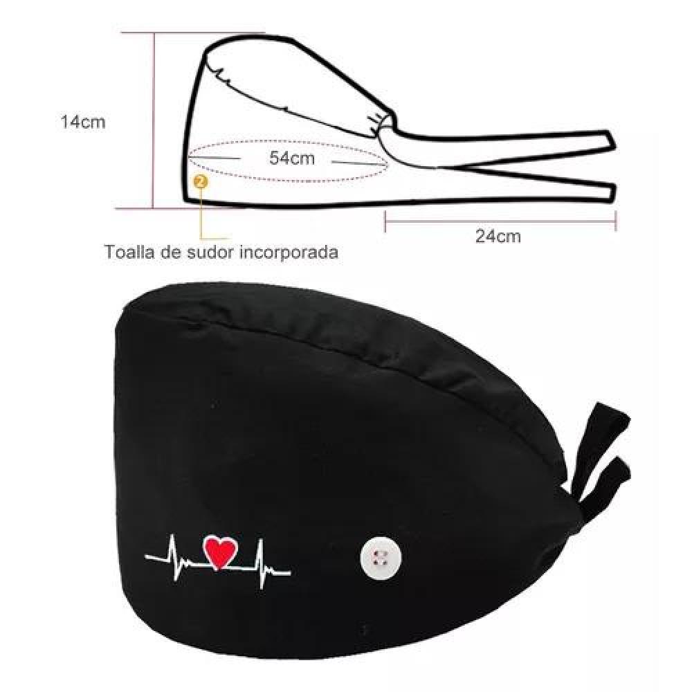 COFIA CLÍNICA, GORRO QUIRÚRGICO, 95% ALGODÓN, 5% LYCRA, UNIFORMES, COLOR AZUL - 5