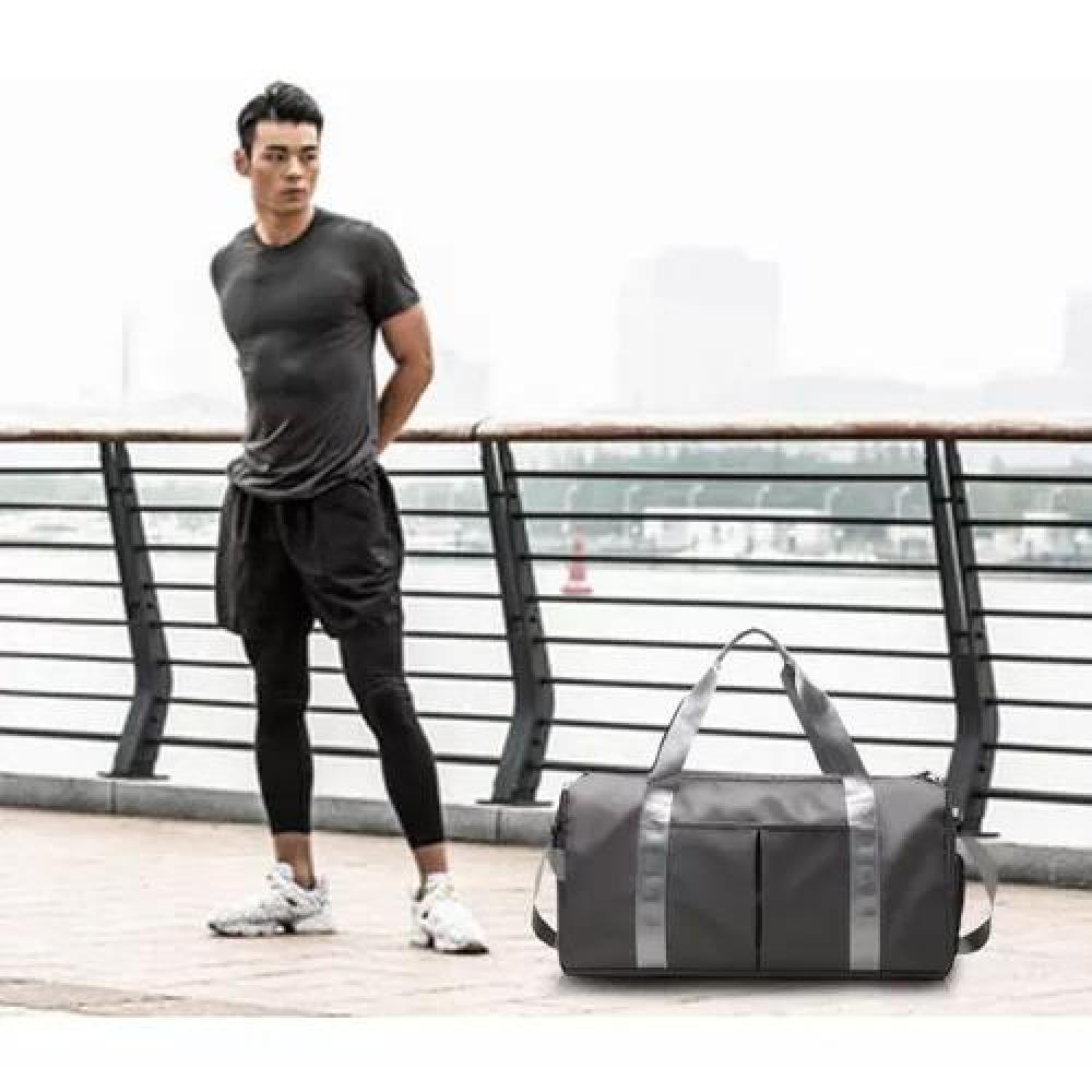 BOLSA DE GRAN CAPACIDAD PARA VIAJES Y DEPORTES, COLOR GRIS - 3