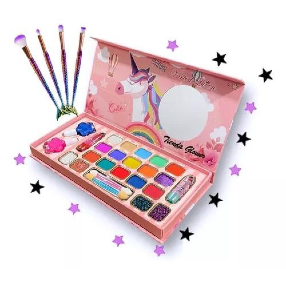 MAQUILLAJE INFANTIL PARA NIÑAS, MALETA, PERFUME Y SET DE BROCHAS - 2