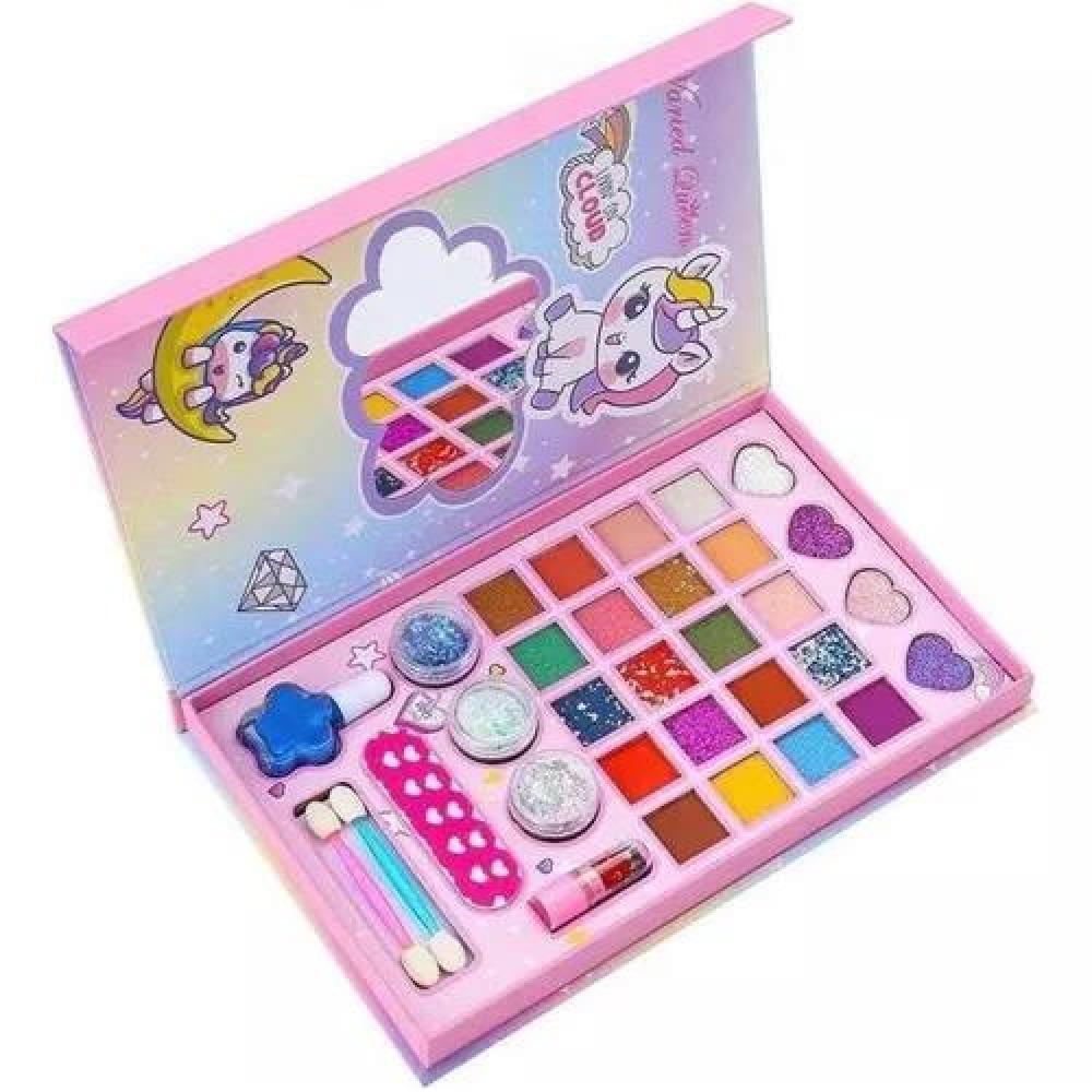 MAQUILLAJE INFANTIL PARA NIÑAS, MALETA, PERFUME Y SET DE BROCHAS - 4